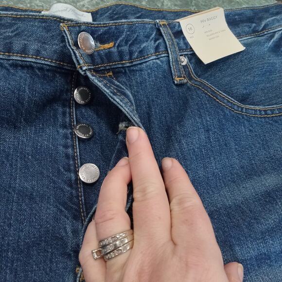 Universal Thread Women's 16 Mid-Rise Baggy 90s Straight Leg Button Fly Jean NWT - Picture 5 of 13